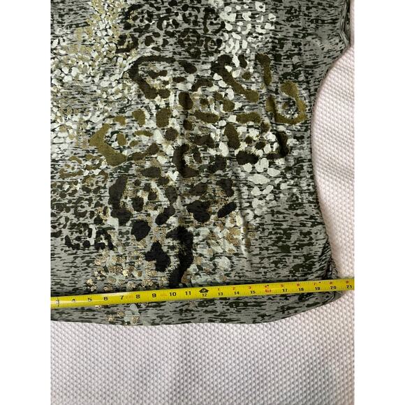 Contemporary Style Signature Studio Gray Green Camo Shirt with Gold Foil Size XL - Picture 11 of 16